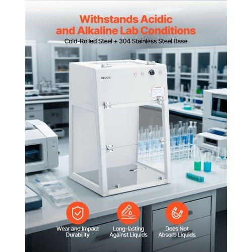 Laminar Flow Hood, 20.08 x 20.47 x 23.62 inch Working Area Portable Clean Room, Meets ISO Class 5 C E415-BXSJJS1829INJT2TM001V1