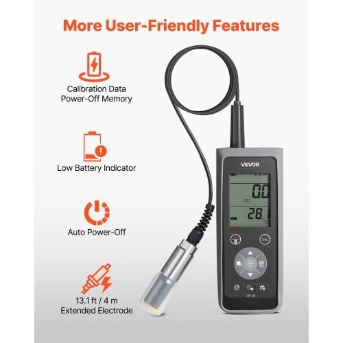 Dissolved Oxygen Meter, 0.0-50.0 mg/L Measurement Range, Portable Dissolved Oxygen Tester Kit with  E415-BXSRYJBXS005SOMVE001V9