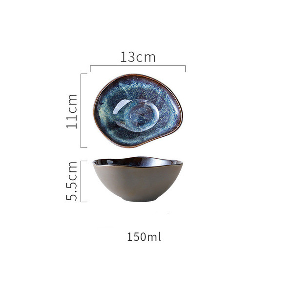 Creative Household Kiln Ceramic Tableware, Glazed Changeable Ramen Bowl, Shaped Soup Plate, Round S Q119-CJCJ110841608HS