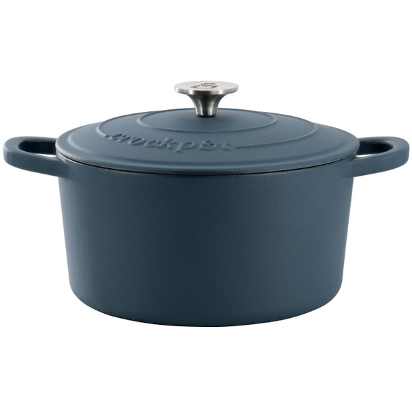 Crockpot Artisan 7 Quart Enameled Cast Iron Dutch Oven in Matte Navy Blue D970-138507.02