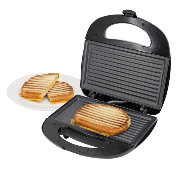MegaChef Electric Compact Aluminum Nonstick Sandwich Maker in Black D970-MC-SLS1008