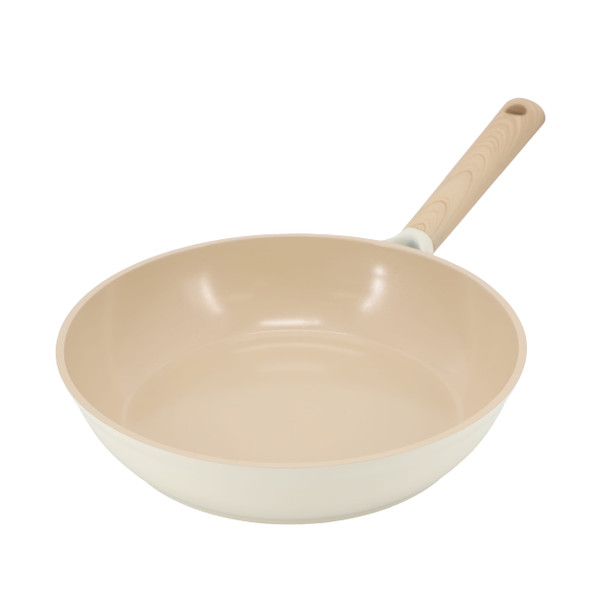 Gibson Elite Folkstone 10 Inch Ceramic Nonstick Cast Aluminum Frypan in Beige D970-141186.01