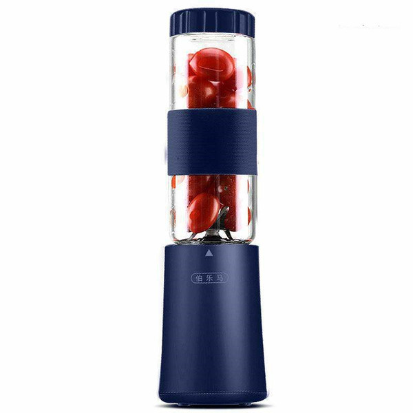 Color: Blue, Style: Without cup - Portable Juicer Electric Fruits Mixer Blender Mini Juicer Q119-CJJJCFCJ02349-Blue-Without cup