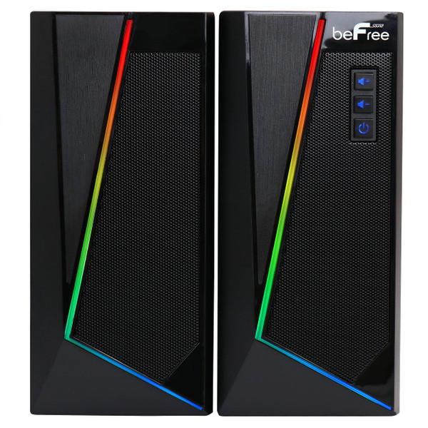 beFree Sound 2.0 Computer Gaming Speakers with LED RGB Lights D970-BFS-518