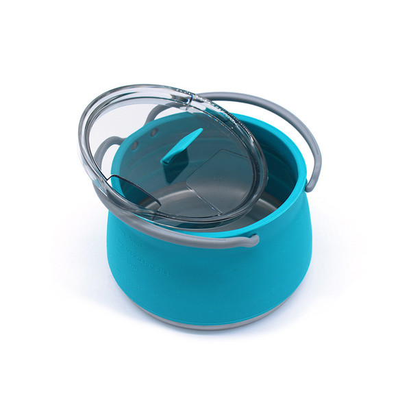 New Camping Portable Silicone Folding Kettle Outdoor Compressible Folding Pot Travel Silicone Kettle Q119-CJCJ1113786