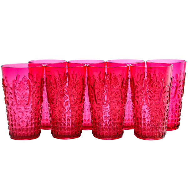 Studio California Elmira 20.5 oz Acrylic Tumbler in Red, Set of 8 D970-120988.01