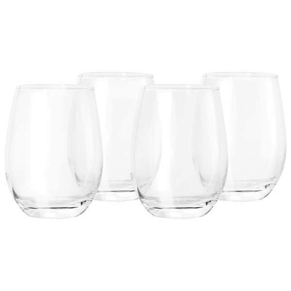 Gibson Home Belinni 4 Piece 18oz Classic Stemless Wine Glass Set D970-140488.04