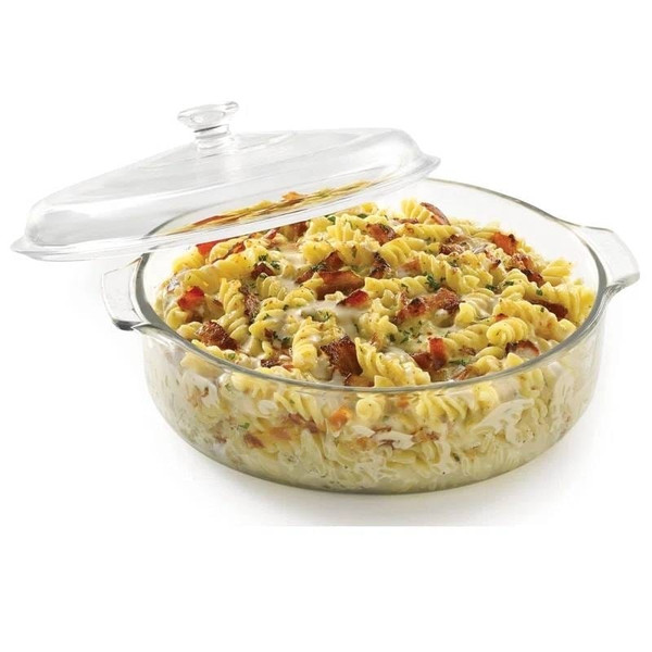 3-Quart Glass Bakeware Casserole Dish Dutch Oven with Oven-Safe Glass Lid Q280-BLGCDQ3457828714