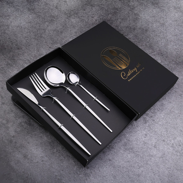 Color: Four main qualities - Four-Piece Set, Golden Knife And Fork, Portuguese Western Tableware Set Q119-CJCJ112326301AZ