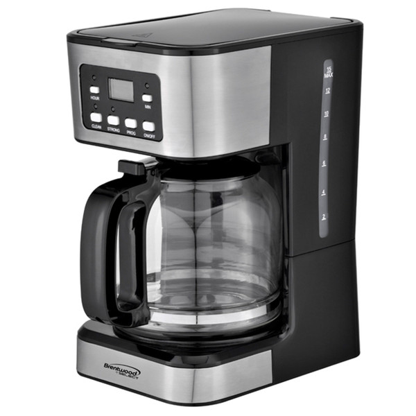 Brentwood 12 Cup Digital Coffee Maker in Black D970-TS-222BK