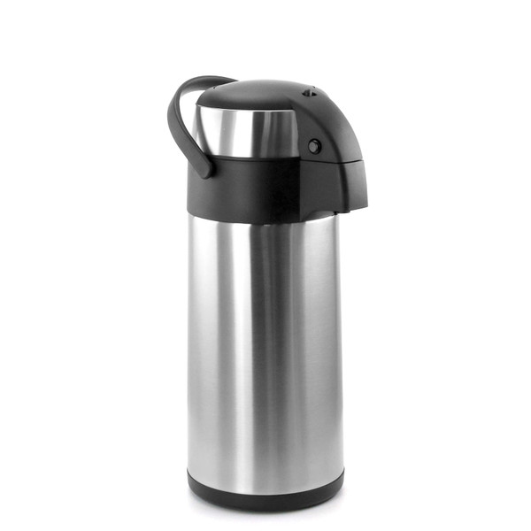 MegaChef 5.3 Quart Stainless Steel Airpot Hot Water Dispenser for Coffee and Tea D970-MG-ASUC050