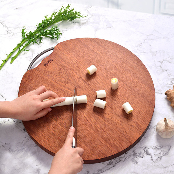 shape: L - New kitchen double-sided thickening household wood round cutting board Q119-CJJJCFCJ00679-L