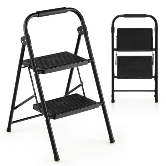 2-Step/3-Step Ladder with Wide Anti-Slip Pedal-2-Step B593-TJ10003DKTJ10007DK