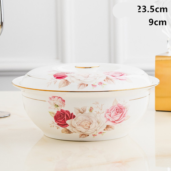 style: K - Household Bone China Soup Bowl With Lid Q119-CJCJ117716511KP