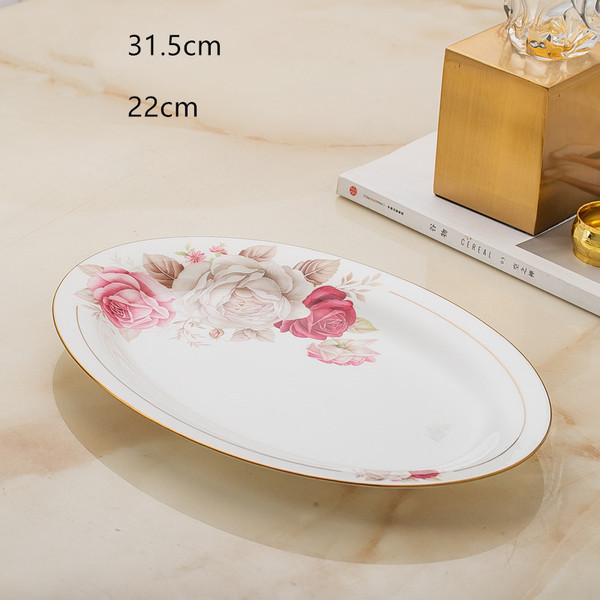 style: A - Oval Jingdezhen Ceramic Large Serving Plate Q119-CJCJ117715001AZ