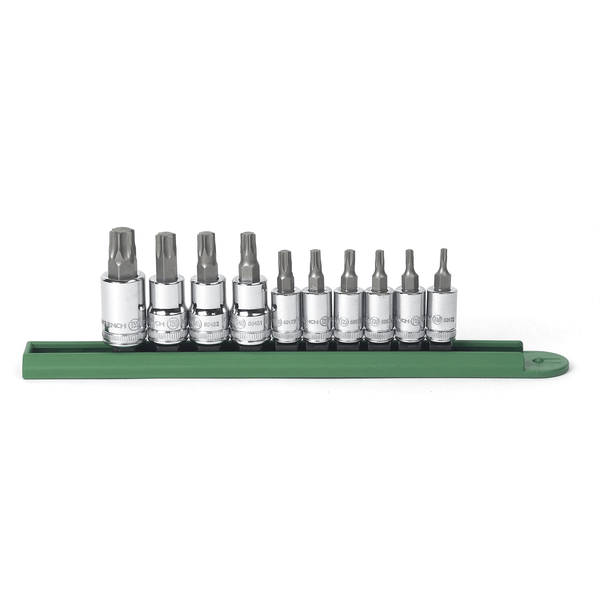 GearWrench 10 Piece 1/4 Inch & 3/8 Inch Drive Torx Bit Socket Set T398-KDT80722