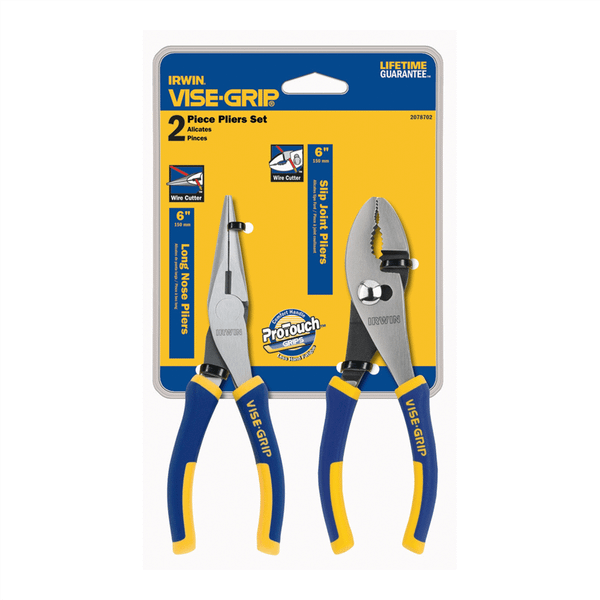 Vise Grip 2PC PROPLIERS SET 6IN SLIP JOINT & LONG NOSE T398-VGP2078702