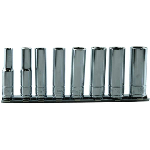 K Tool International SOC SET 1/4" DR 8 PC MM DEEP T398-KTI26200