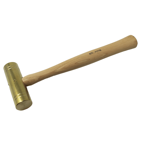 K Tool International Brass Hammer 24 oz. with Wooden Hickory Handle T398-KTI71715
