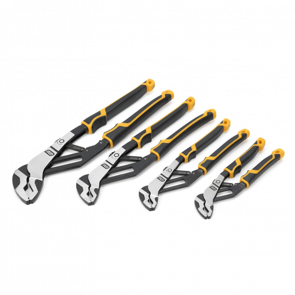 GearWrench 4 Piece PITBULL Auto-Bite Tongue & Groove Dual Material Pliers T398-KDT82594C