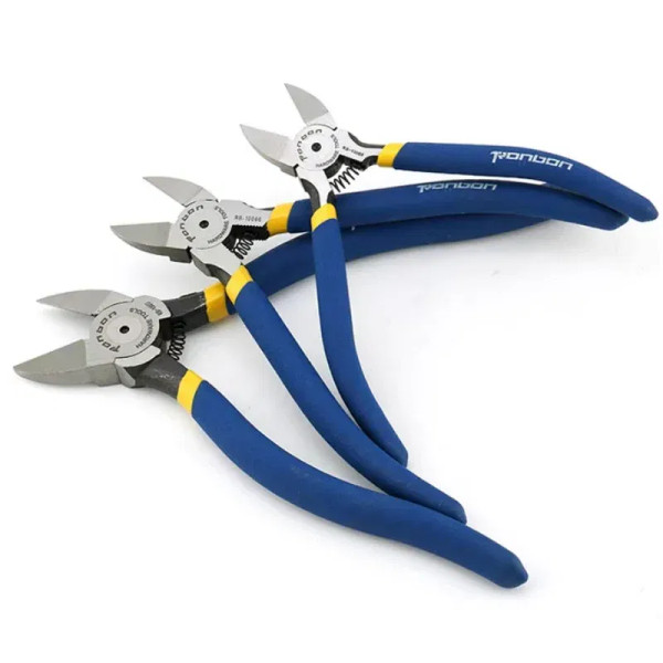Color: dark blue - 5/6/7 Inch Professional Cutting Pliers Wire Stripping Tool Side Cutter Cable Bur F640-12000040002288155