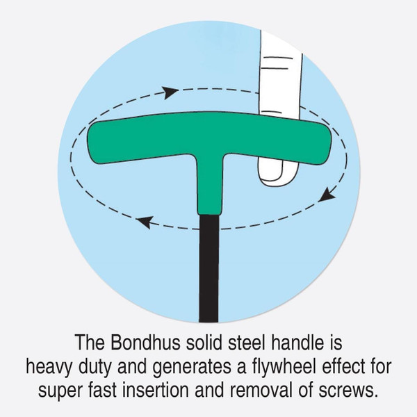 Bondhus Star Tipped T-Handle Set with Stand (8 Piece) M119-33034