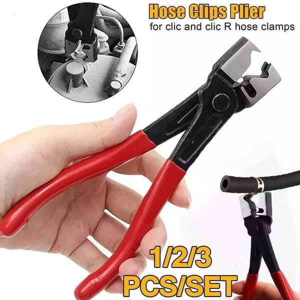 1/2/3Pcs/Set Oil Crimping Plier Metal Collar Hose Clip Clamp Pliers Vise R Type Car Repair Tool Red Y829-1393784607679627264