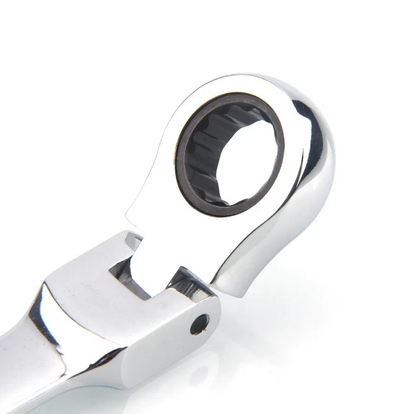 Color: Dark Grey - 1pc Ratchet Wrench of Keys Spanner Hand Tool 72-Tooth Ratcheting Flexible Head M F640-12000033977620584