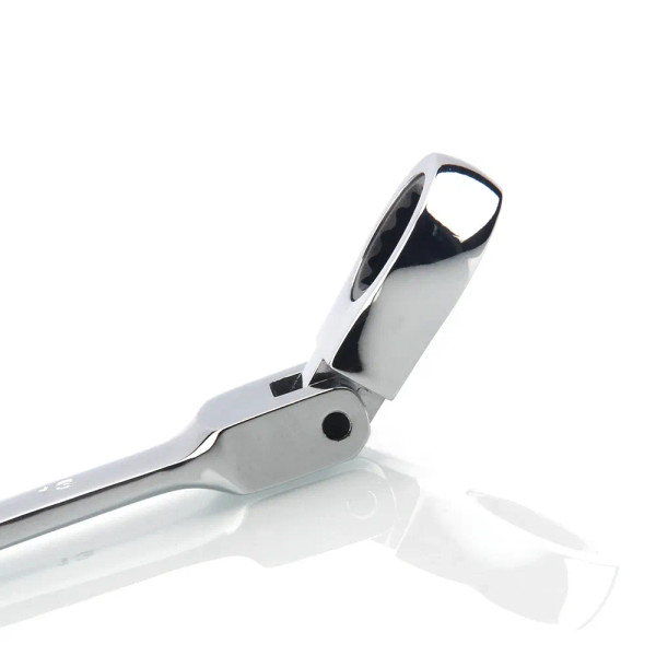 Color: Dark Grey - 1pc Ratchet Wrench of Keys Spanner Hand Tool 72-Tooth Ratcheting Flexible Head M F640-12000033977620584