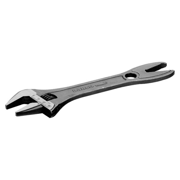 Bahco 8" Shark Wide Jaw Adjustable Wrench with Serrated Pipe Jaws and Phosphate Finish M119-BAH31RUS