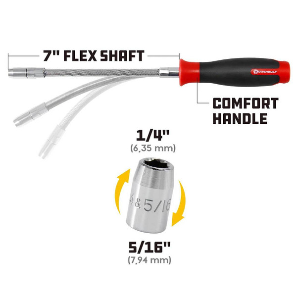 Powerbuilt Flexible Hose Clamp Nut Driver M119-647769