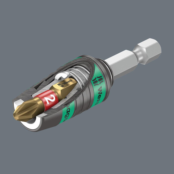 Wera Rapidaptor Ring Magnet Short Universal Bit Holder: 1/4" x 57mm (2-1/4") M119-05073511001