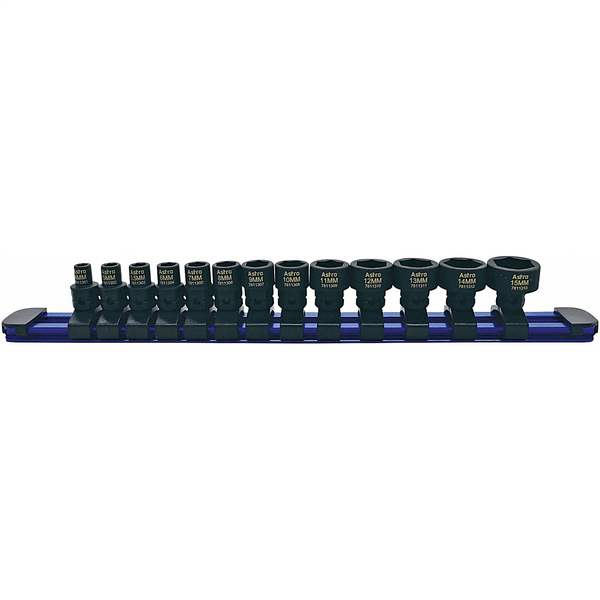 Astro Pneumatic 13-Piece 1/4? Drive Low Profile Nano Impact Sockets &hyphen; Metric T398-AST78113