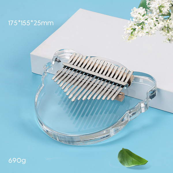 Acrylic Kalimba 17-Tone Transparent Crystal Thumb Piano Kalimba Finger Piano Q119-CJJZGJSD02078