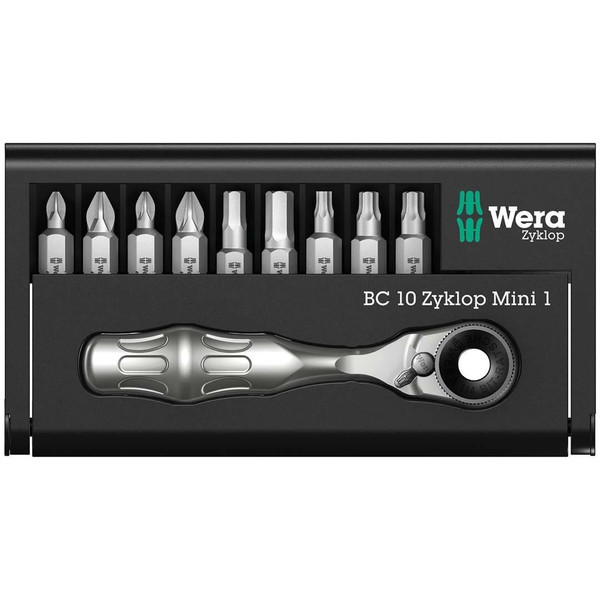 Wera Bit Set and Mini Bit Ratchet (10 Pieces) M119-05073645001