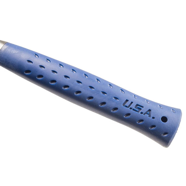 Estwing 40 oz. Smooth Face Lineman's Hammer with Blue Shock Reduction Grip M119-E340L