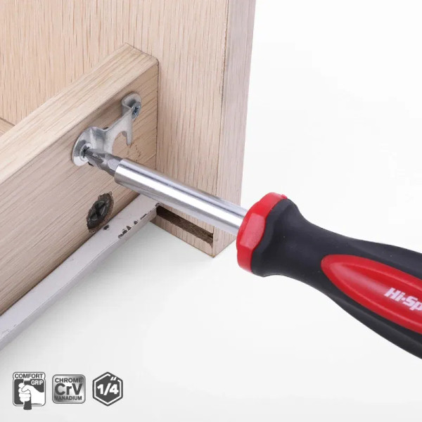 Color: grey - 1/4 (6.35mm) Ratchet Screwdriver Bit Holder Handle Multifunctional Magnetic Bit Drive F640-12000038494263340
