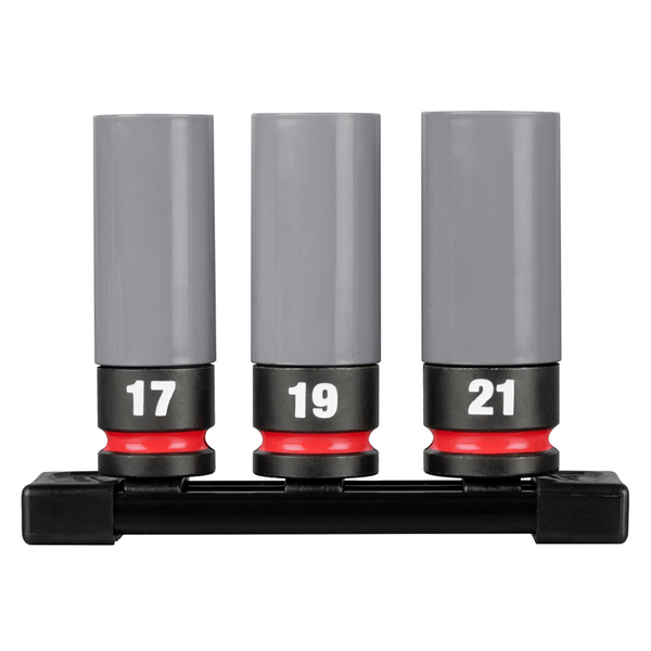 Milwaukee Tool SHOCKWAVE Impact Duty 1/2 Drive Metric 3PC Lug Nut Wheel Socket Set T398-MLW49-66-7830