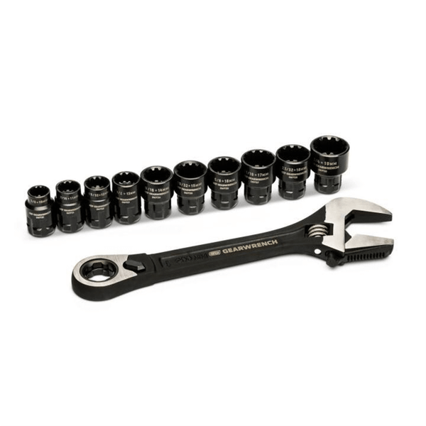 GearWrench 11 Piece Pass-Thru™ Adjustable Wrench Set T398-KDTGWPTAW8