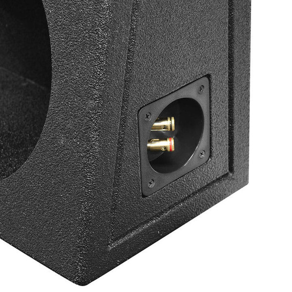 Qpower Single 10" Truck Ported SPL Empty Woofer Box with Bed Liner Spray M119-QBTRUCK110V