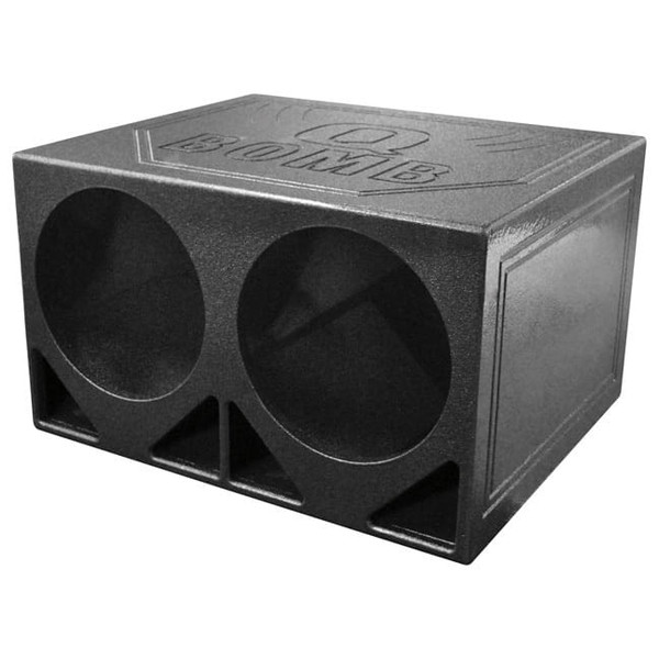 QPower "QBOMB" Dual 12 Turbo-Ported Empty Woofer Box M119-QBOMB12TB