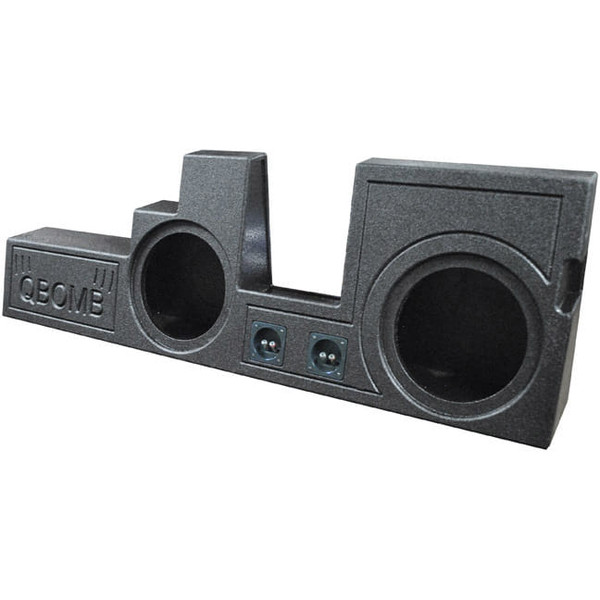 QPower "QBOMB" Ford F-Series Super Duty Crew Cab '00-'16 Dual 10" Vented Empty Woofer Box M119-QBFORD09F350210