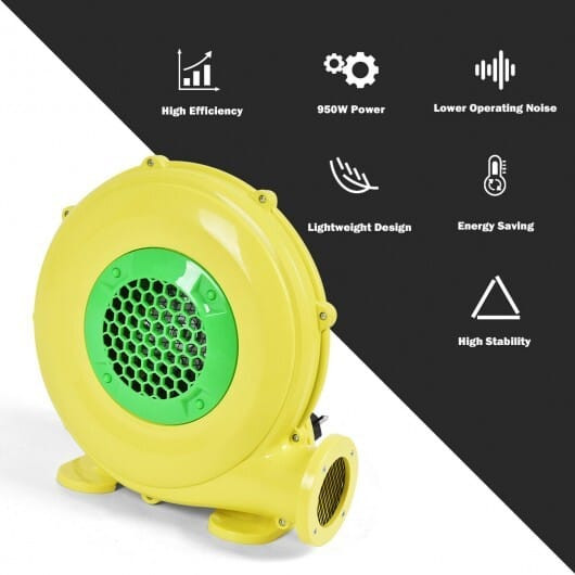 480 W 0.6 HP Air Blower Pump Fan for Inflatable Bounce House - Color: Yellow D681-EP24682