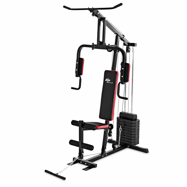 Multifunction Cross Trainer Workout Machine - Color: Black D681-SP36555+