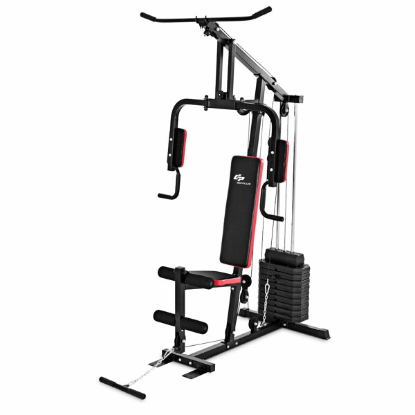 Multifunction Cross Trainer Workout Machine - Color: Black D681-SP36555+