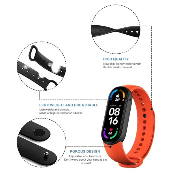 Band Color: Antique Black, Band Width: 18mm, Ships From: CHINA - Silicone Watch Strap For Xiaomi Mi F640-12000038629425524