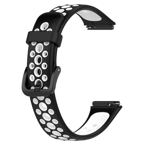Two-color Watch Strap Soft Breathable Contrast Color Replacement Watchband Compatible For Huawei Ba K484-FQZCO_H4MERAPU