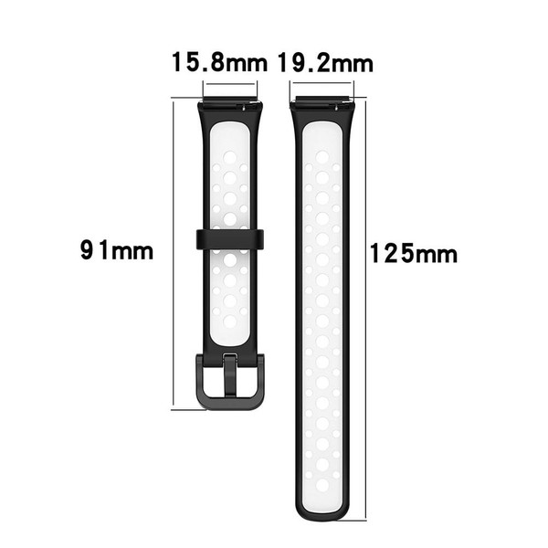 Two-color Watch Strap Soft Breathable Contrast Color Replacement Watchband Compatible For Huawei Ba K484-FQZCO_H4MERAPU