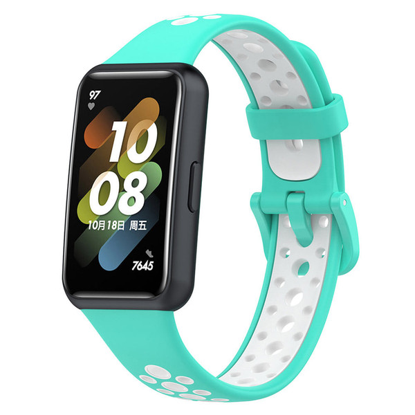Two-color Watch Strap Soft Breathable Contrast Color Replacement Watchband Compatible For Huawei Ba K484-FQZCO_H4MERAPU