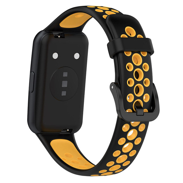 Two-color Watch Strap Soft Breathable Contrast Color Replacement Watchband Compatible For Huawei Ba K484-FQZCO_H4MERAPU